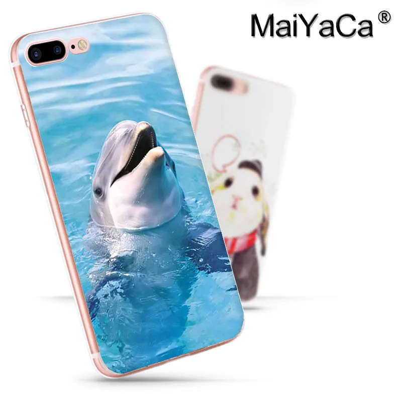 Мягкий прозрачный чехол для телефона MaiYaCa Ocean Dolphin Dance And Jumping iPhone 8 7 6 6S Plus X 10 5 5S SE