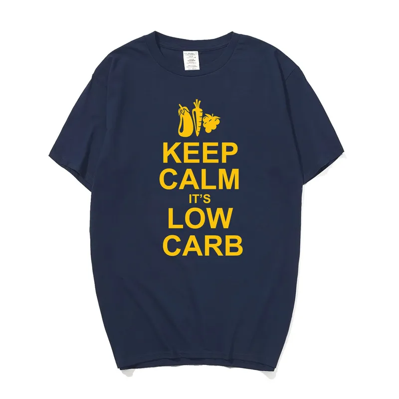 Летняя модная мужская футболка с надписью Keep Calm And It's Low хлопковая Повседневная