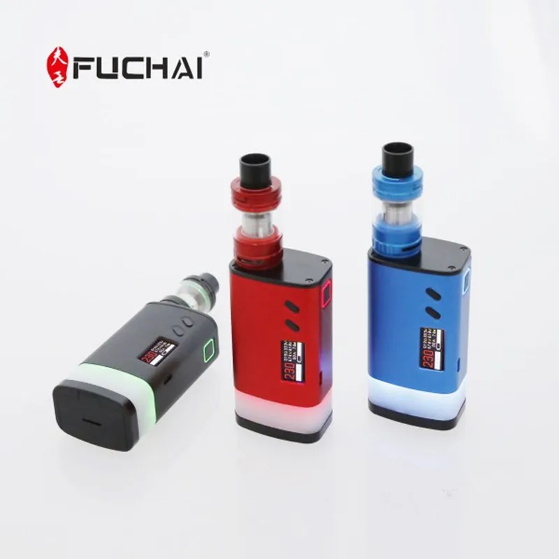 SIGELEI Оригинал Fuchai GLO 230 Вт TC коробка мод 0 96 светодиодный экран с SLYDR M распылитель 2 8