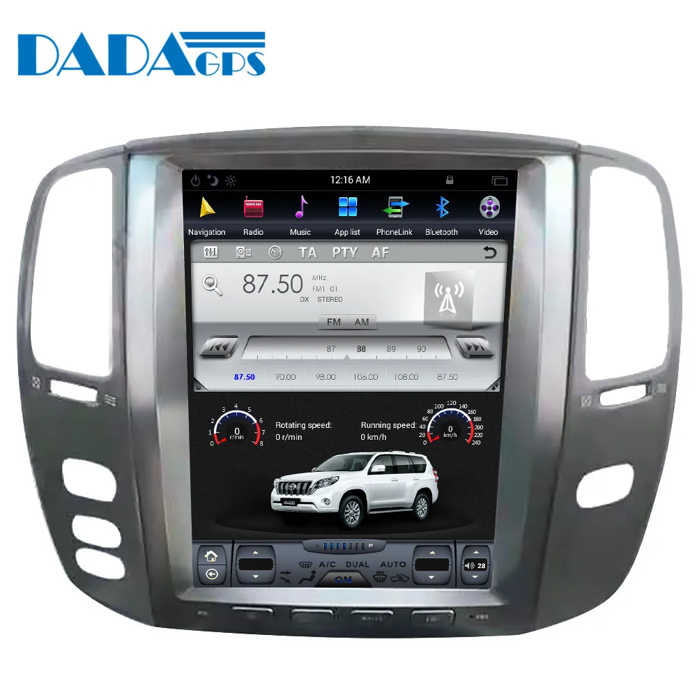 Автомобильный радиоплеер в стиле Tesla Android 7 1 GPS навигация радио стерео для lexus LX470