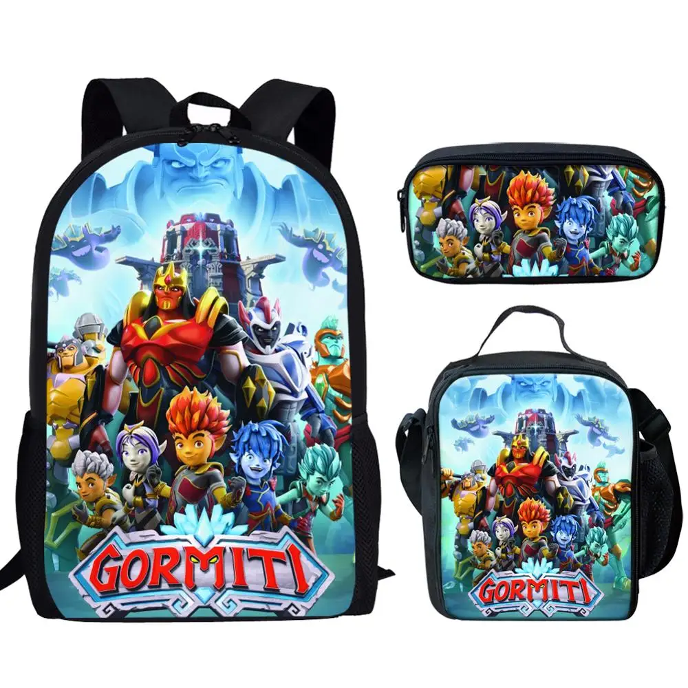 Coloranimal мультфильм аниме Gormiti школьная сумка подростковый школьный комплект из 3