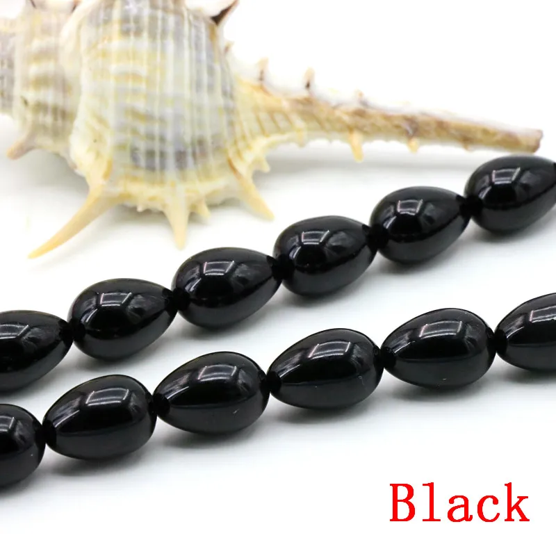 Горячая распродажа! 9x13 мм стеклянные жемчужные бусины в форме капли воды 15 дюймов