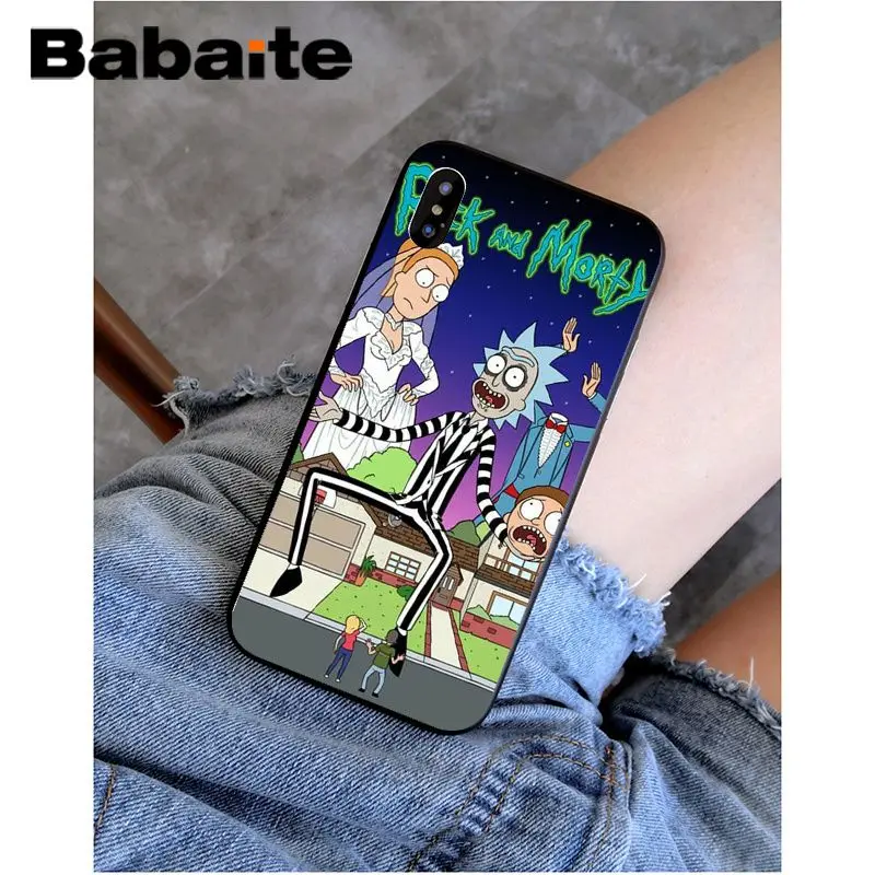 Babaite Рик и Морти смешной мультфильм печати DIY высокий-протектор на конце чехол для iPhone 8 7 6 6S Plus 5 5S SE XR X XS MAX Coque Shell - Цвет: A11
