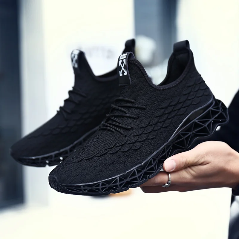 Authentic Running Shoes Men Athletic Sneakers Knitted Fly Blades Ultras Stability Outdoor Boost Trainers Max Size European 44 | Спорт и