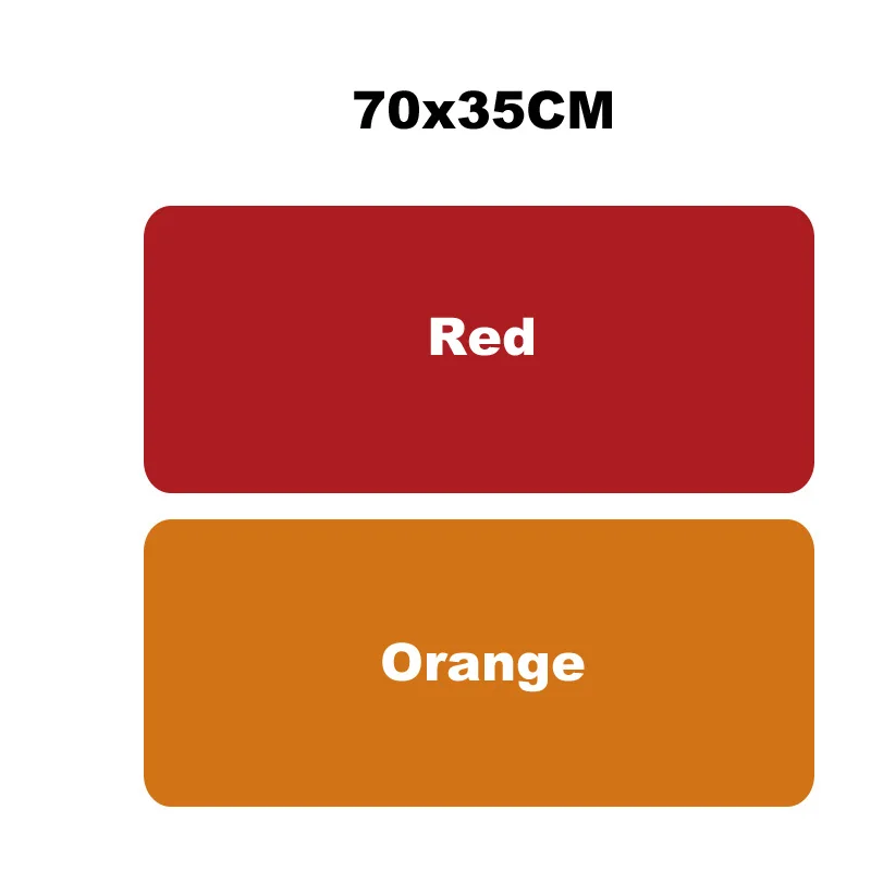 70x35cm-RedOrange Двусторонний удобный коврик для мыши 70x30 см, портативный большой игровой коврик для мыши, водонепроницаемый Настольный коврик из искусственной кожи, большой коврик для геймера - Цвет: 70x35cm-RedOrange