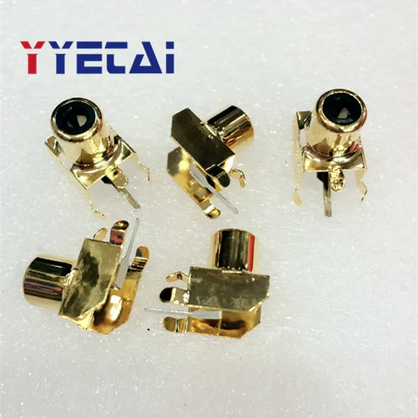 Усилитель RCA одно отверстие AV аудио разъем видео Интерфейс 2 отверстия ИЗОГНУТЫЙ