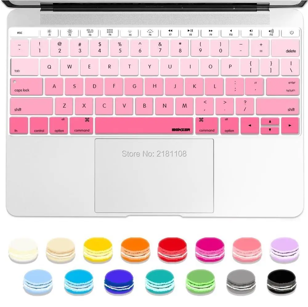 Градиентный блестящий чехол для клавиатуры силиконовый резиновый Macbook Pro 13