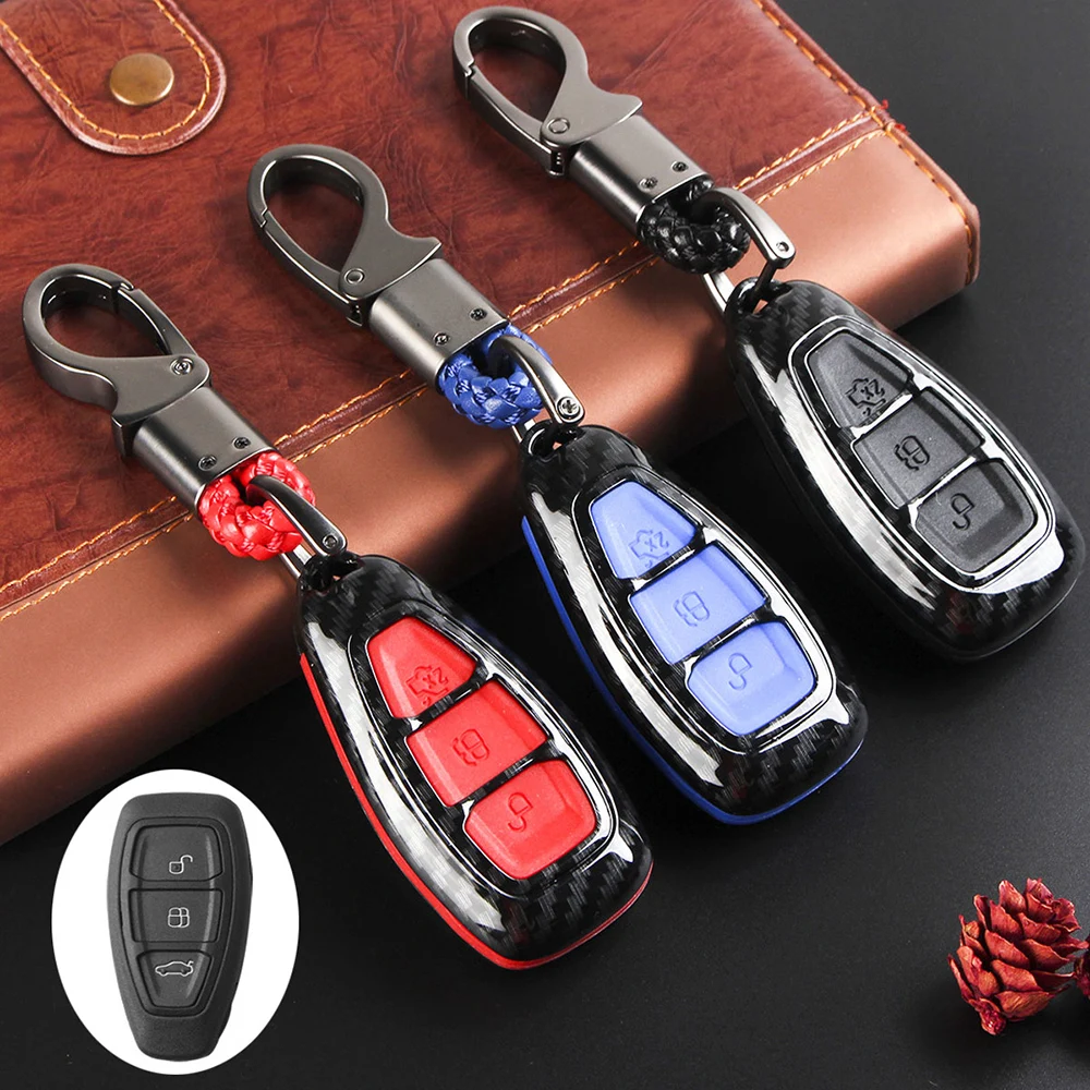 Чехол из углеродного волокна с дистанционным брелоком для Fords/Fo cus/Fiesta/Kuga/C Max