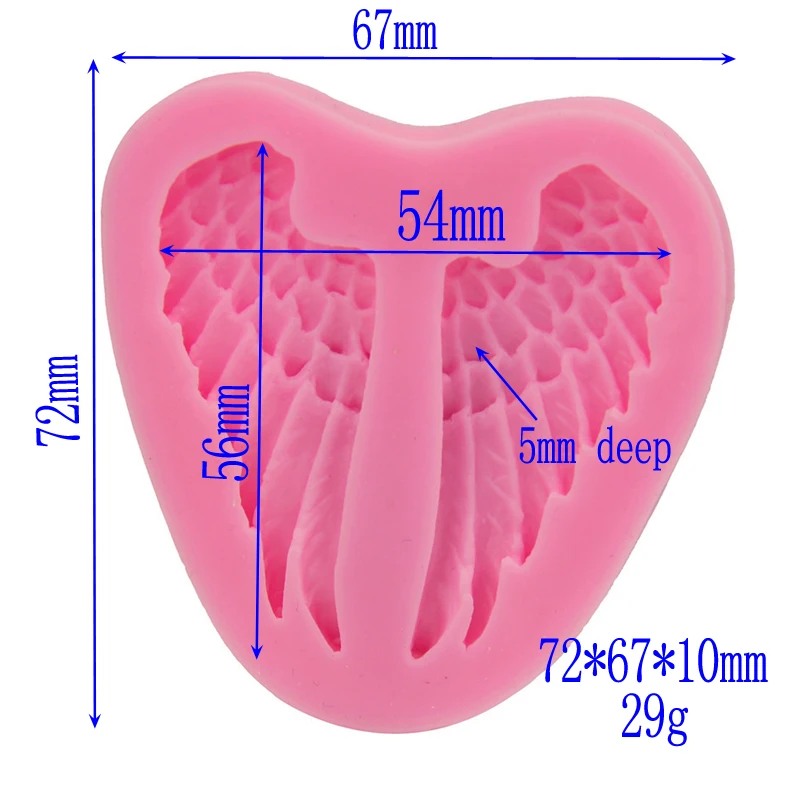 Красивая силиконовая форма в форме крыльев Ангела 3d кухонные антипригарные