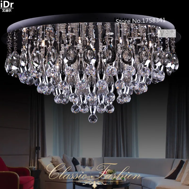 Современный минималистичный светодиодный хрустальный круглый потолок 100%