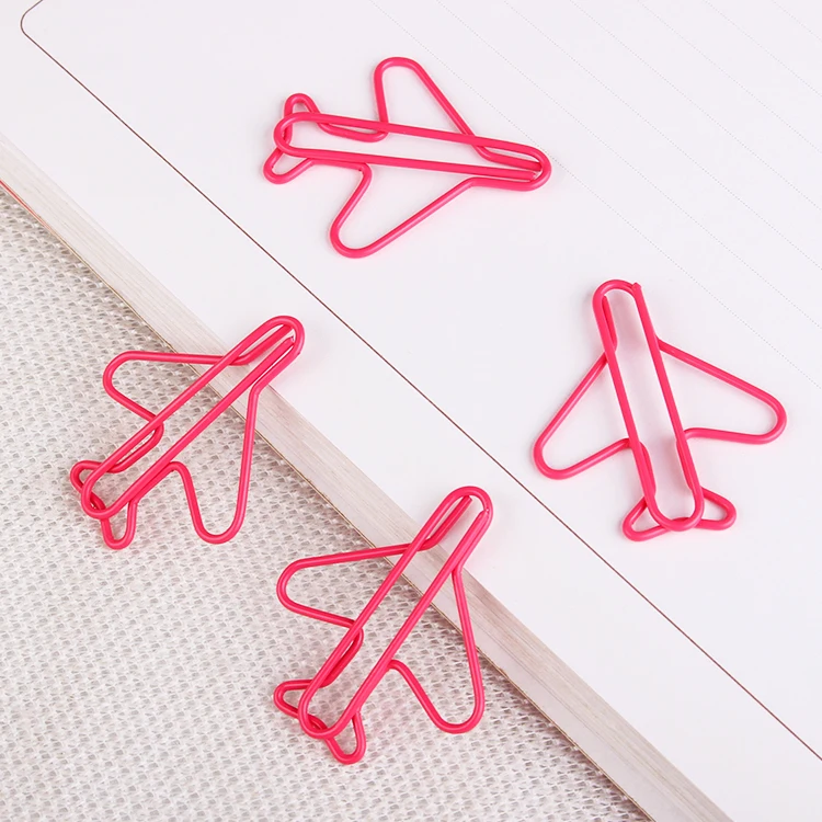 Розовый зажим для самолета Закладка креативный стиль бумажный самолет