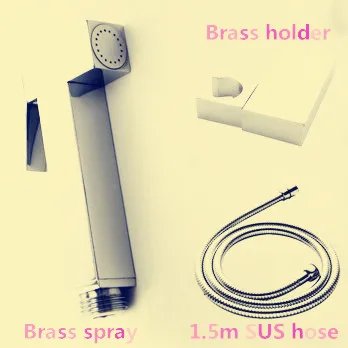 

Bidet toilet seat sprayer gun Solid brass Hygienic Shower set Portable bidet with brass chrome shower holder and 1.5m hose