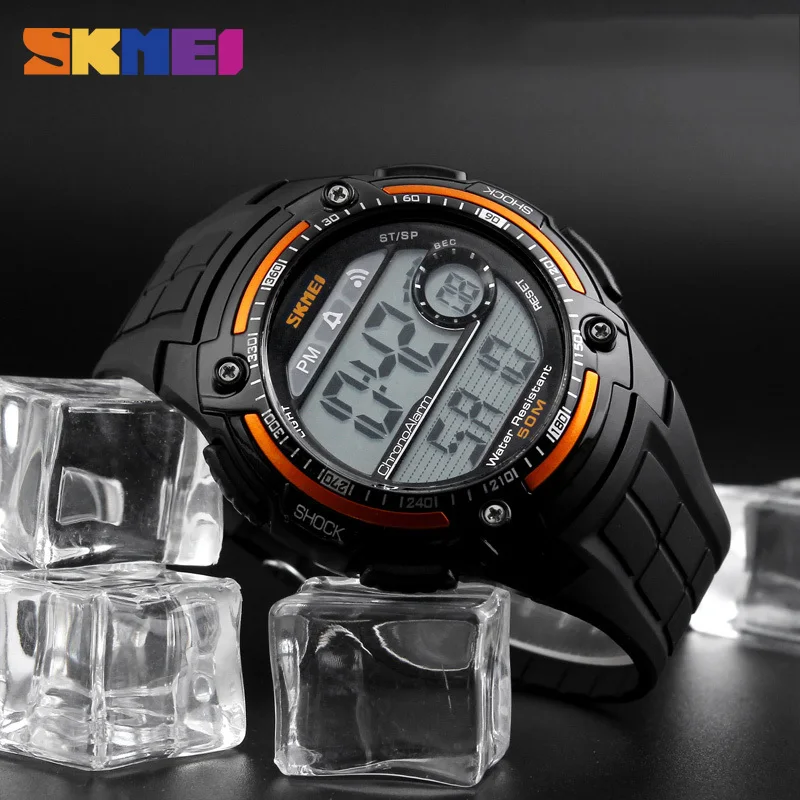 SKMEI многофункциональные спортивные часы мужские Модные Часы с подсветкой