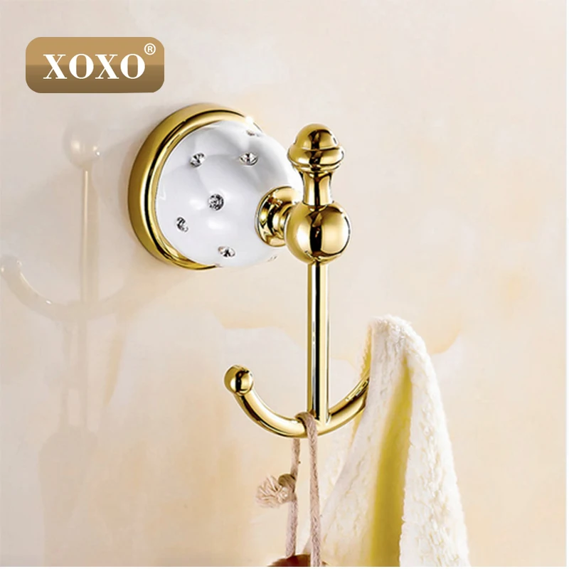 Крючок для халата XOXONew 10082GT роскошный дизайн крючок одежды прочная латунь
