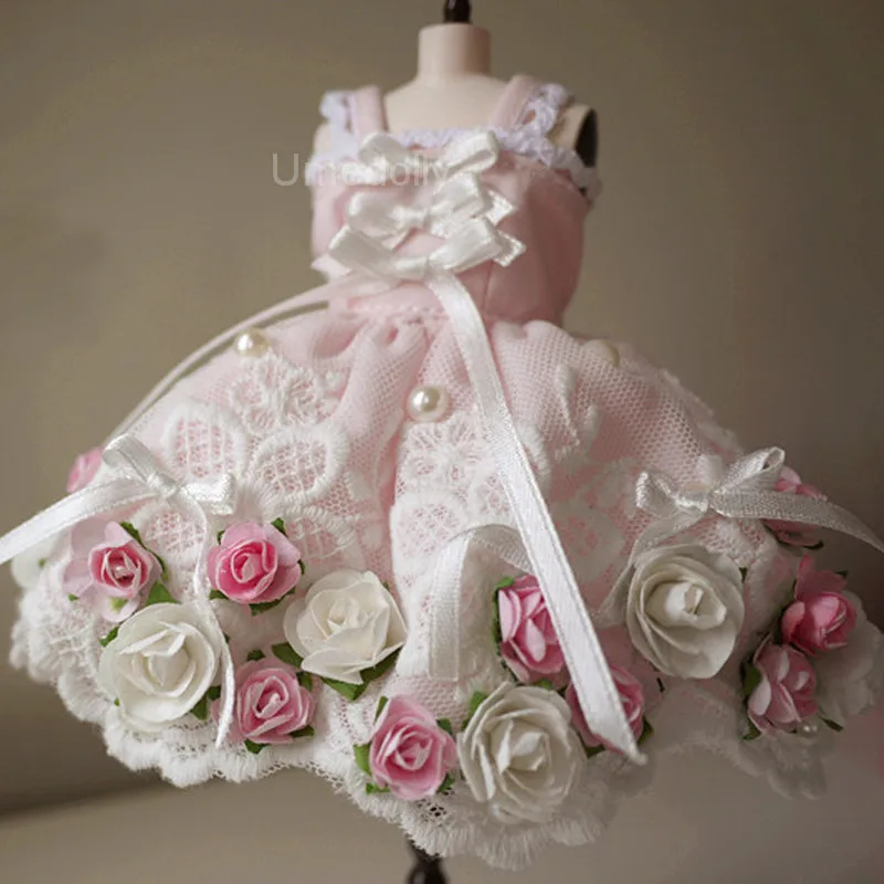 Blyth Pullip 1 шт. 1/6 BJD кукла платье принцессы с розовым цветочным рисунком аксессуары