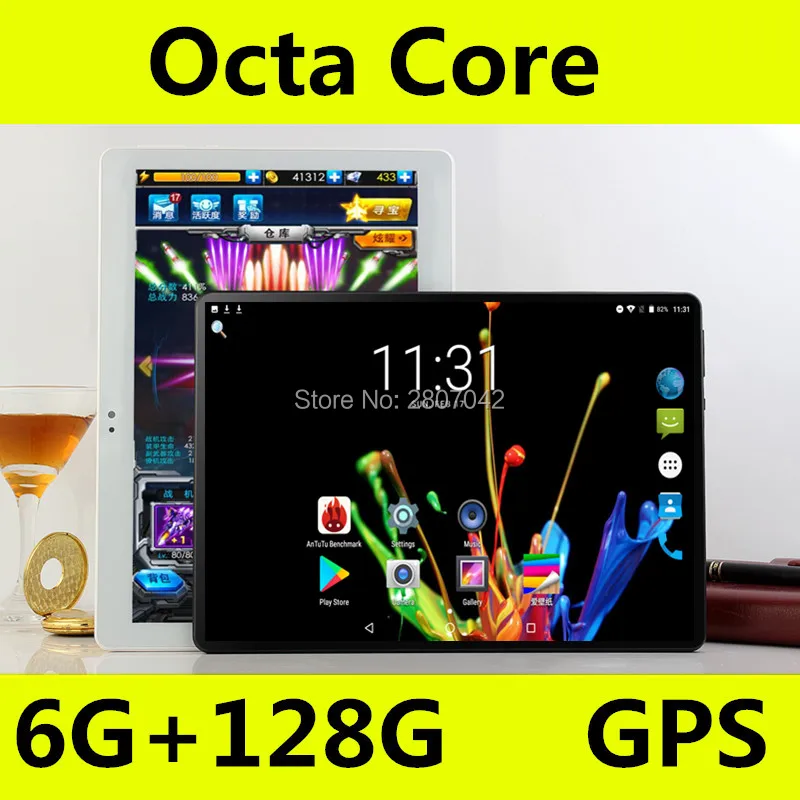Бесплатная доставка Android 8 0 Восьмиядерный 10 дюймовый планшетный ПК 6 ГБ ОЗУ 128 Гб