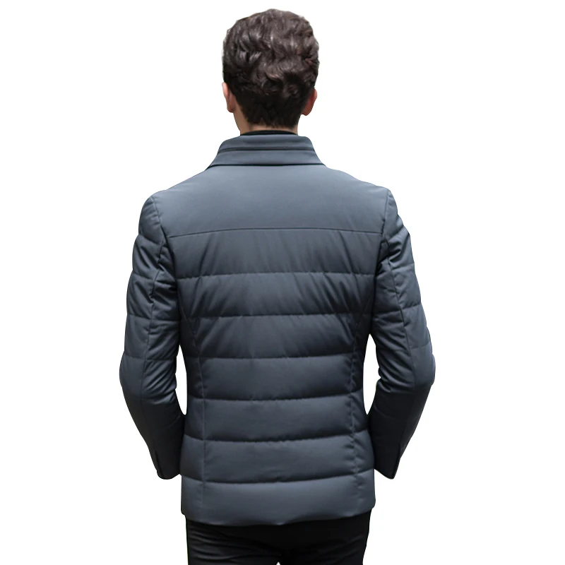2017 White Duck Down Men's Winter Jacket Ultralight Casual Outerwear Snow Warm Stand Collar Brand Coat Hornor Shiny | Мужская одежда