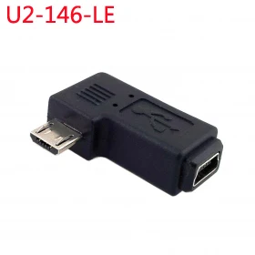 

(100pcs/lot) 90 Degree Left & Right Angled Mini USB 5pin Female to Micro USB Male Data Sync Power Adapter