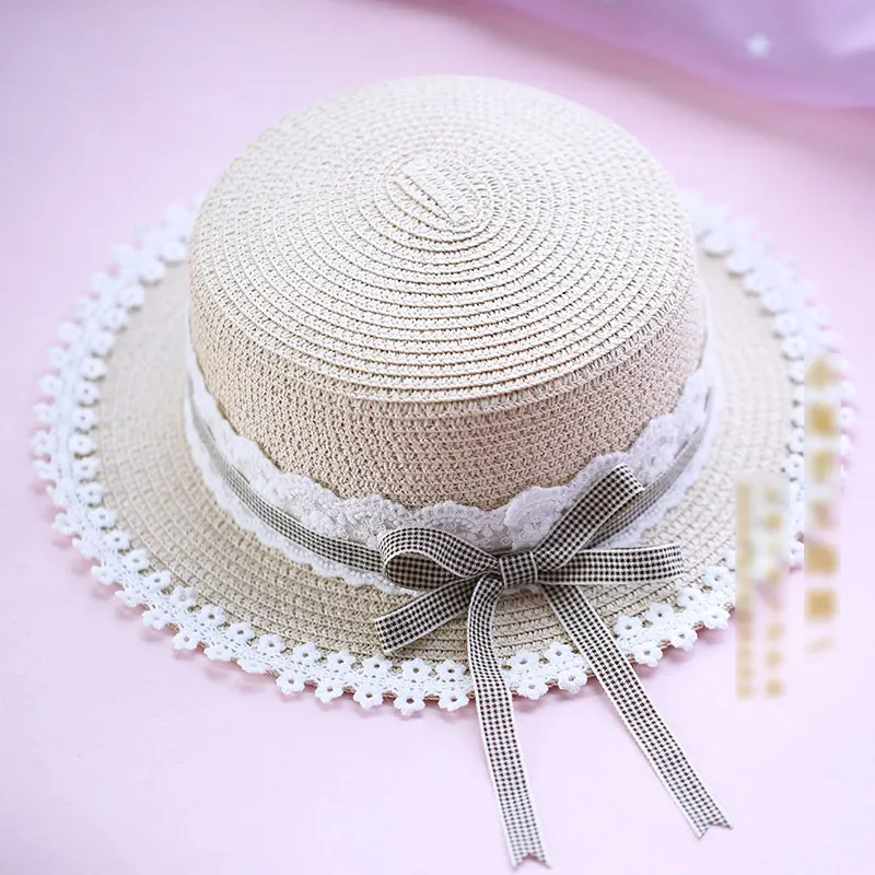 Мори девушка сладкий Лолита Sunhat плед соломенные шапки красивые шляпа от солнца