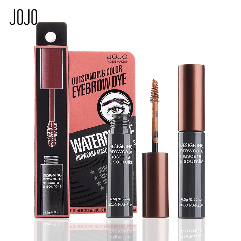 Бренд JOJO водостойкий крем тинт для бровей косметика коричневый черный