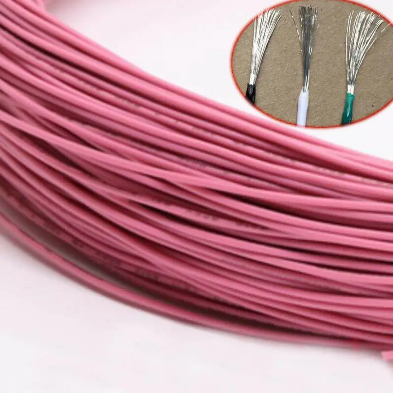 16 ~ 30AWG UL1007 розовый электронный провод гибкий многожильный кабель Оловянная медь
