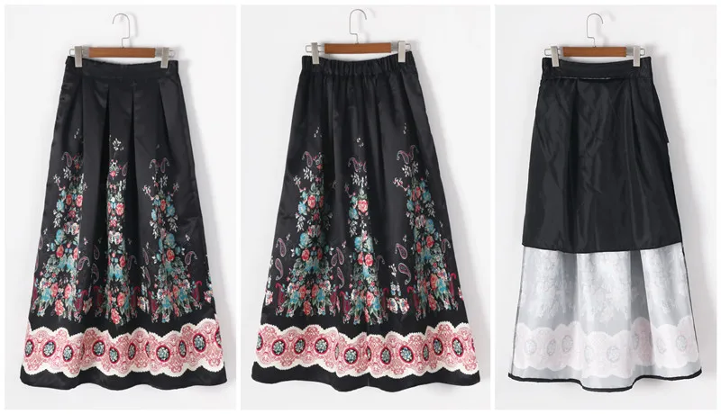 2017 мусульманская женская непрозрачная модная атласная длинная юбка см винтажная