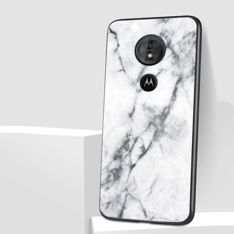 Мраморный чехол из закаленного стекла для Moto G6 Plus, чехол Motorola Moto G6 Play, чехол для Moto G5s Plus, чехол, силиконовый бампер