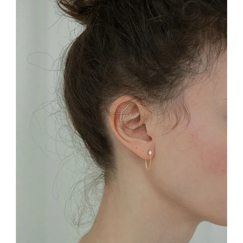 Женские сверкающие серьги гвоздики Peri'sBox изящные подвески из фианита с