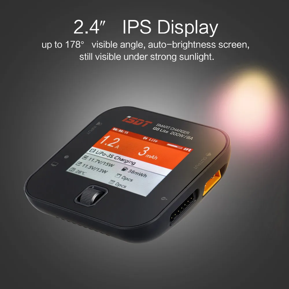 ISDT Q6 lite 200 Вт 8A Карманный аккумулятор зарядное устройство для радиоуправляемого