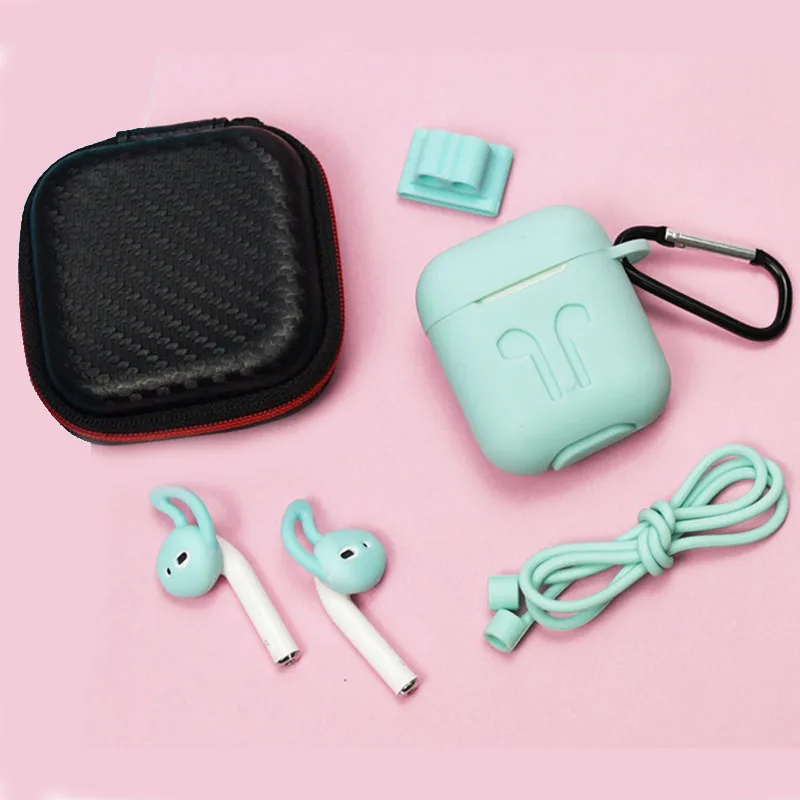 6 в 1 высокое качество силиконовый защитный чехол для Airpods наушников
