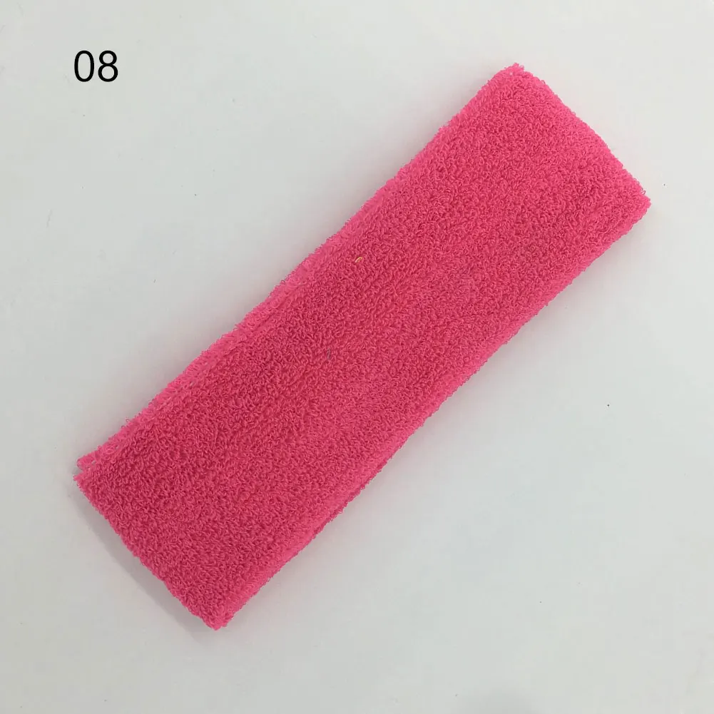 08 Rose Red Головная повязка для бега, эластичная хлопковая повязка для йоги, повязки для волос,, Хит, мужская, женская, для спорта на открытом воздухе, головная повязка для бадминтона, тренировок, тренажерного зала - Цвет: 08 Rose Red