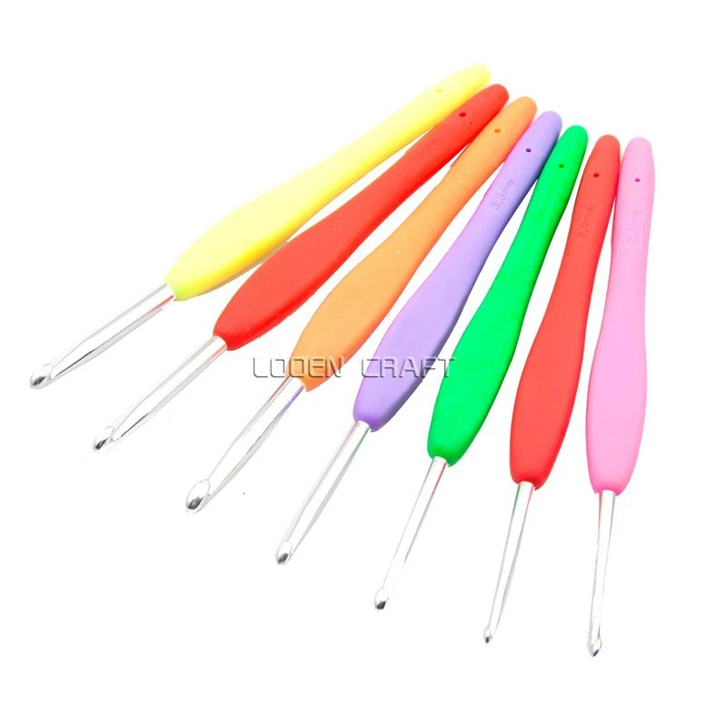 Soft Handle Home Needles For Knitting Woven Crochet Hooks Set Ergonomic Women 7 Pieces/Set | Дом и сад