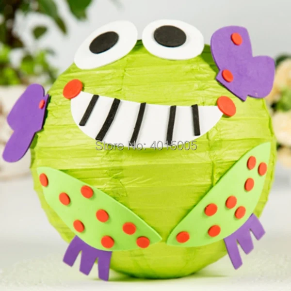 Середины осени Праздничные фонарики DIY Детская ручной мультфильм Материал