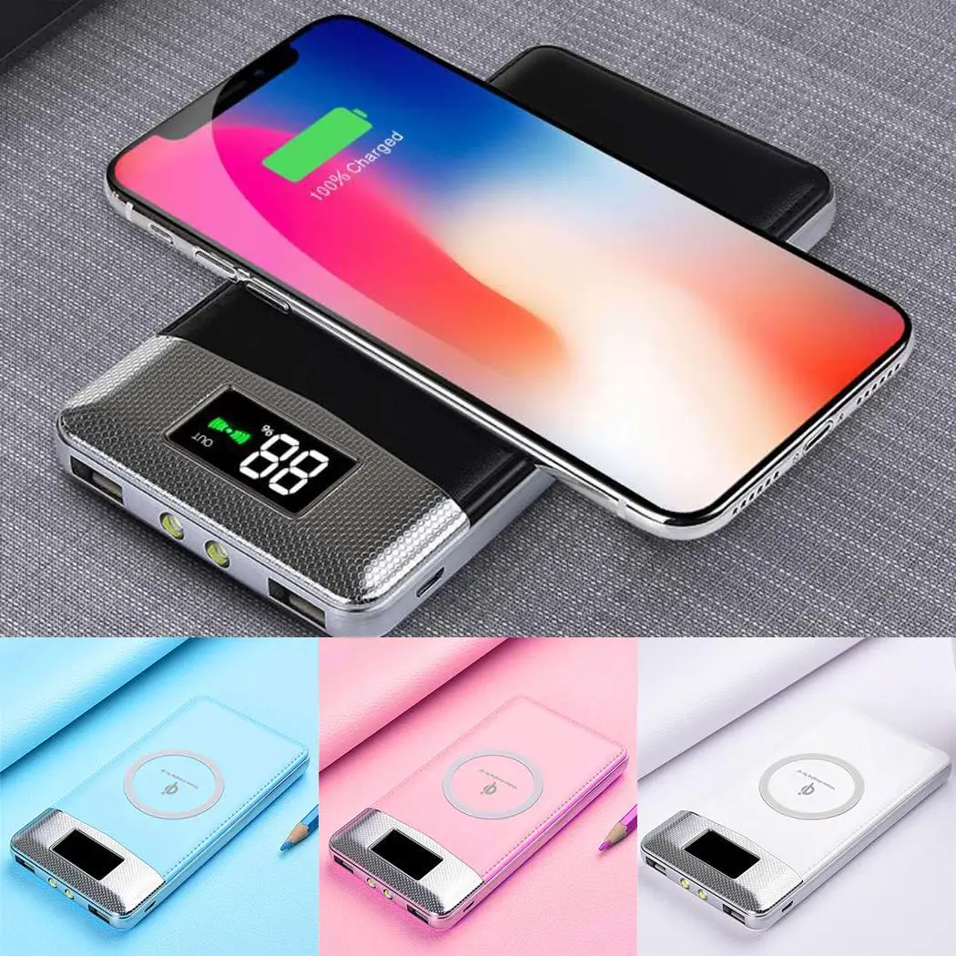 10000 мАч беспроводной внешний аккумулятор USB внешний аккумулятор для Xiaomi iPhone samsung Galaxy S7/S7Edge/S8/S8Edge htc