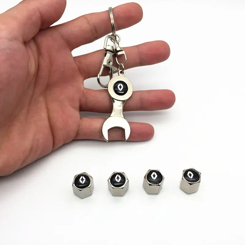 Колпачки для клапанов автомобильных колес брелок Renault 2 Button Clio Scenic Megane Duster Sandero 4