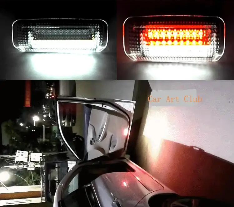 Для Toyota Alphard vellfire Estima Prius дверной светильник, белый и красный, двойной цвет, Автомобильный Дверной светильник для Toyota