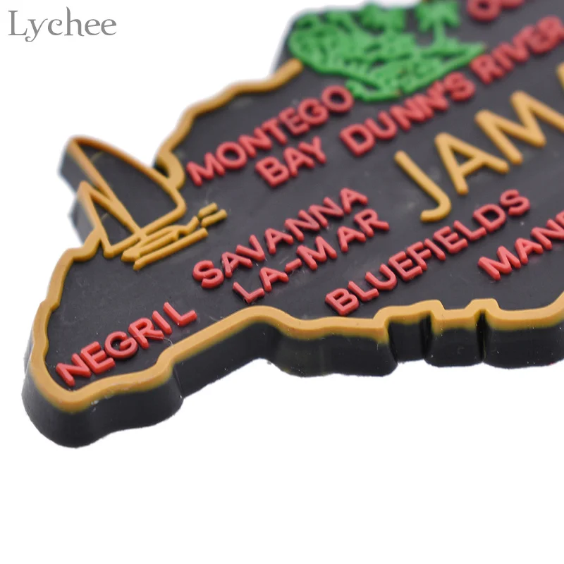 Магнит на холодильник Lychee LIfe 1 шт. наклейка с картой Ямайки украшение для дома