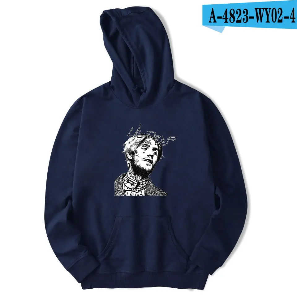 navy bule Новинка Lil Peep розовые толстовки мужские/женские осенние модные свитшоты крутая флисовая свободная толстовка с принтом Lil Peep толстовки Homme - Цвет: navy bule