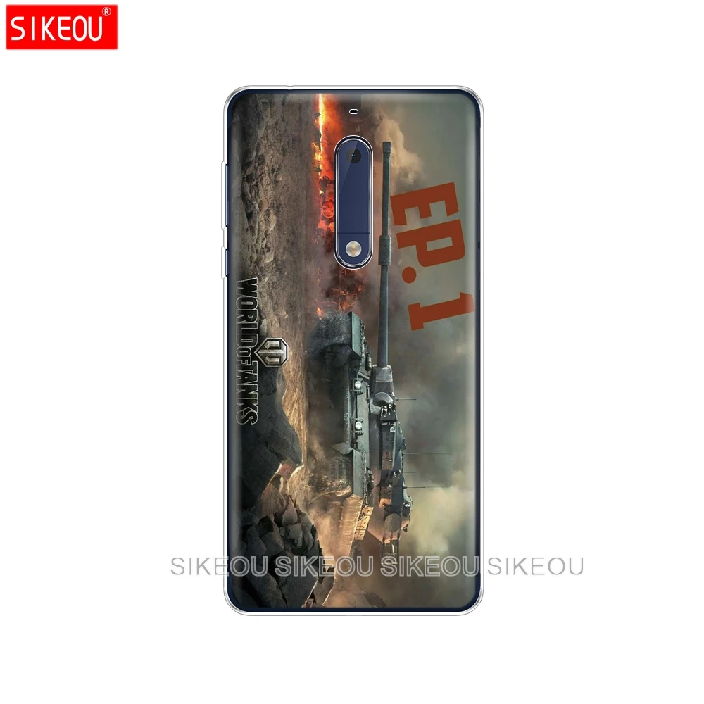 Силиконовый чехол SIKEOU world of tanks для Nokia 5 3 6 7 PLUS 8 9 /Nokia 1 2018 | Мобильные телефоны и