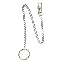 rock trousers keychain metal wallet chain hiphop key chains jean keychains punk silver color ring clip key chain