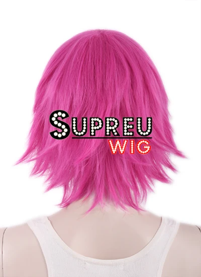 Лига легенд Энни Короткий Ярко-Розовый Аниме Косплей Парик LQ76 |