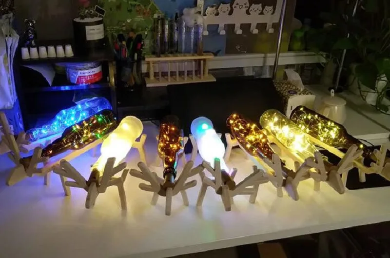 10 20 30LED светильники в форме винных бутылок из пробки в форме гирлянды поделки РОЖДЕСТВЕНСКИЕ Гирлянды для вечерние Хэллоуин свадебные декорации