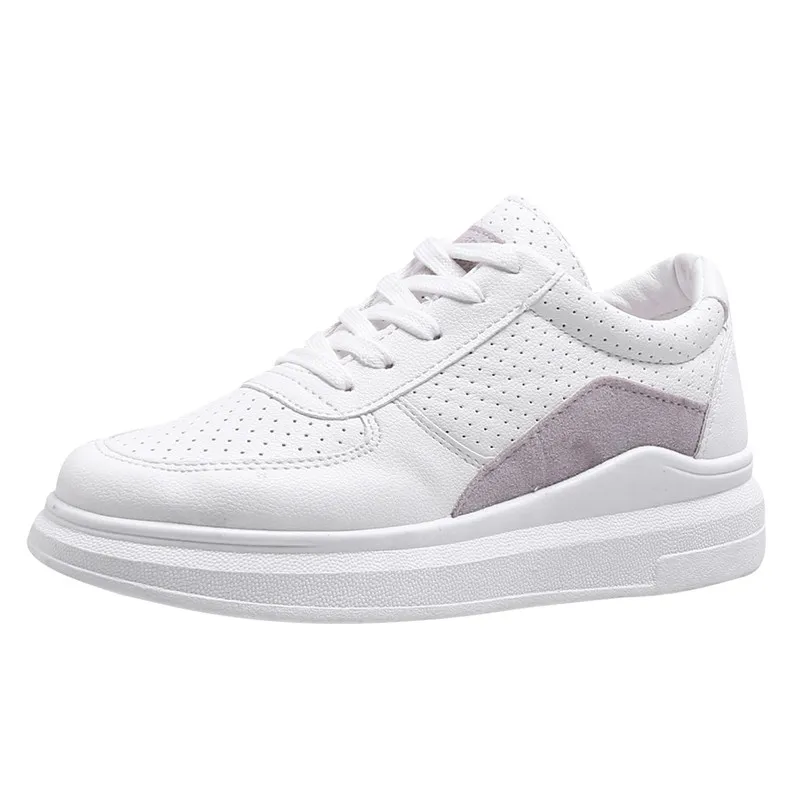 Женские сникерсы обувь для девочек Вулканизированная на шнуровке круглый носок