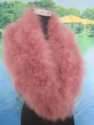 Страус Меховой Воротник Аксессуары осенью и зимой дамы одежда меховой воротник |