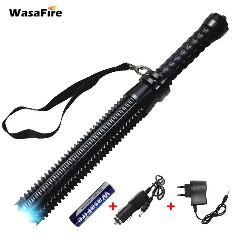 

Powerful Zoomable Self-defense LED Flashlight XML Q5 Telescopic Stick Tactical Baton Torch Rechargeable Lantern by 18650 Battery