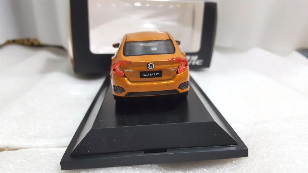 1:43 литая под давлением модель для Honda Civic MK10 оранжевый сплав игрушечный автомобиль миниатюрная Коллекция подарков