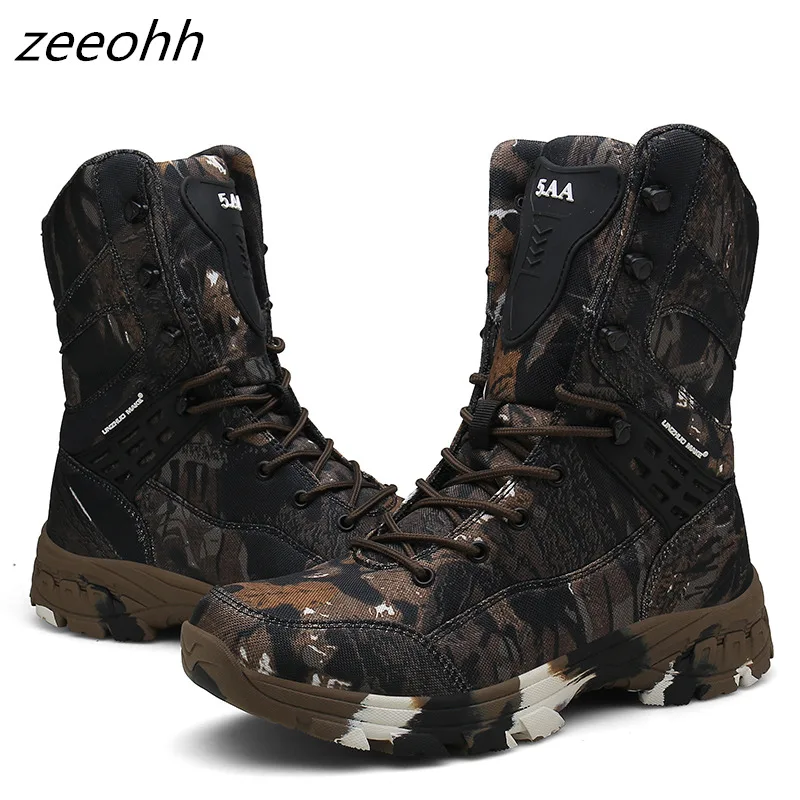 New Camo Military Boots Men Special Force Tactical Botas Outdoor Desert Non-slip Combat Shoes Man Hiking Hunting Boot