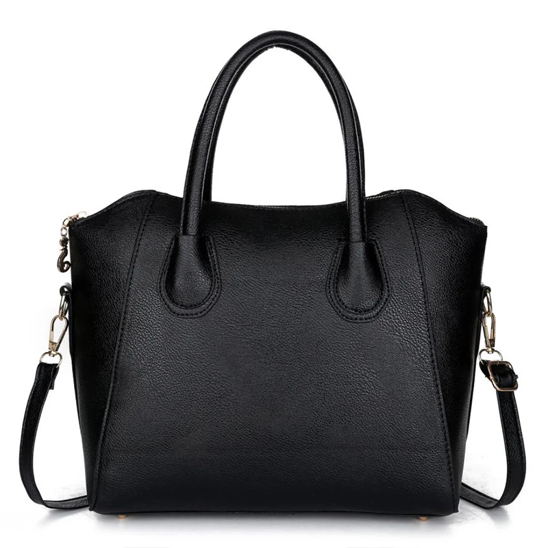 Модные женские кожаные сумки на одно плечо повседневные через одноцветные