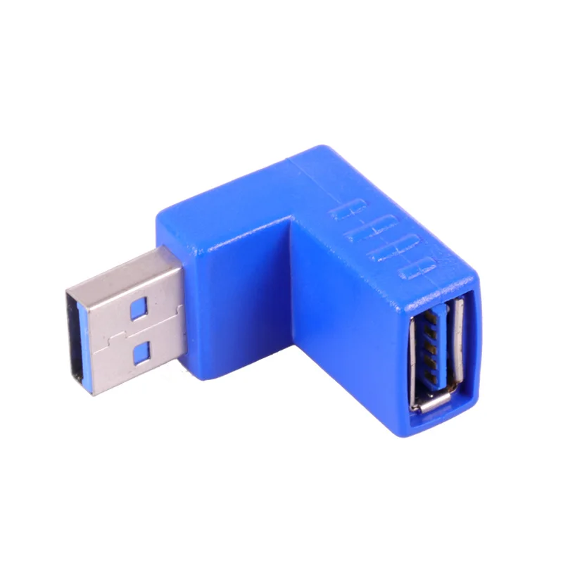 Синий Угловой Соединитель USB 3 0 под прямым углом адаптер штекер-гнездо |