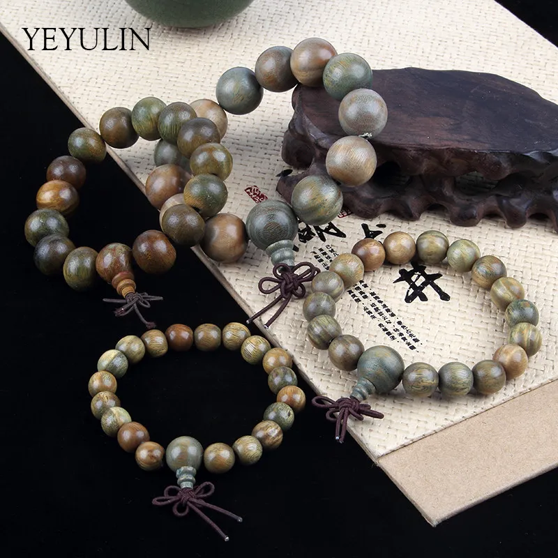 

Trendy Palo Santo Wooden 17 15 11 9mm Buddha Beads Bracelet For Women Men Wood Bangles Jewelry Gift